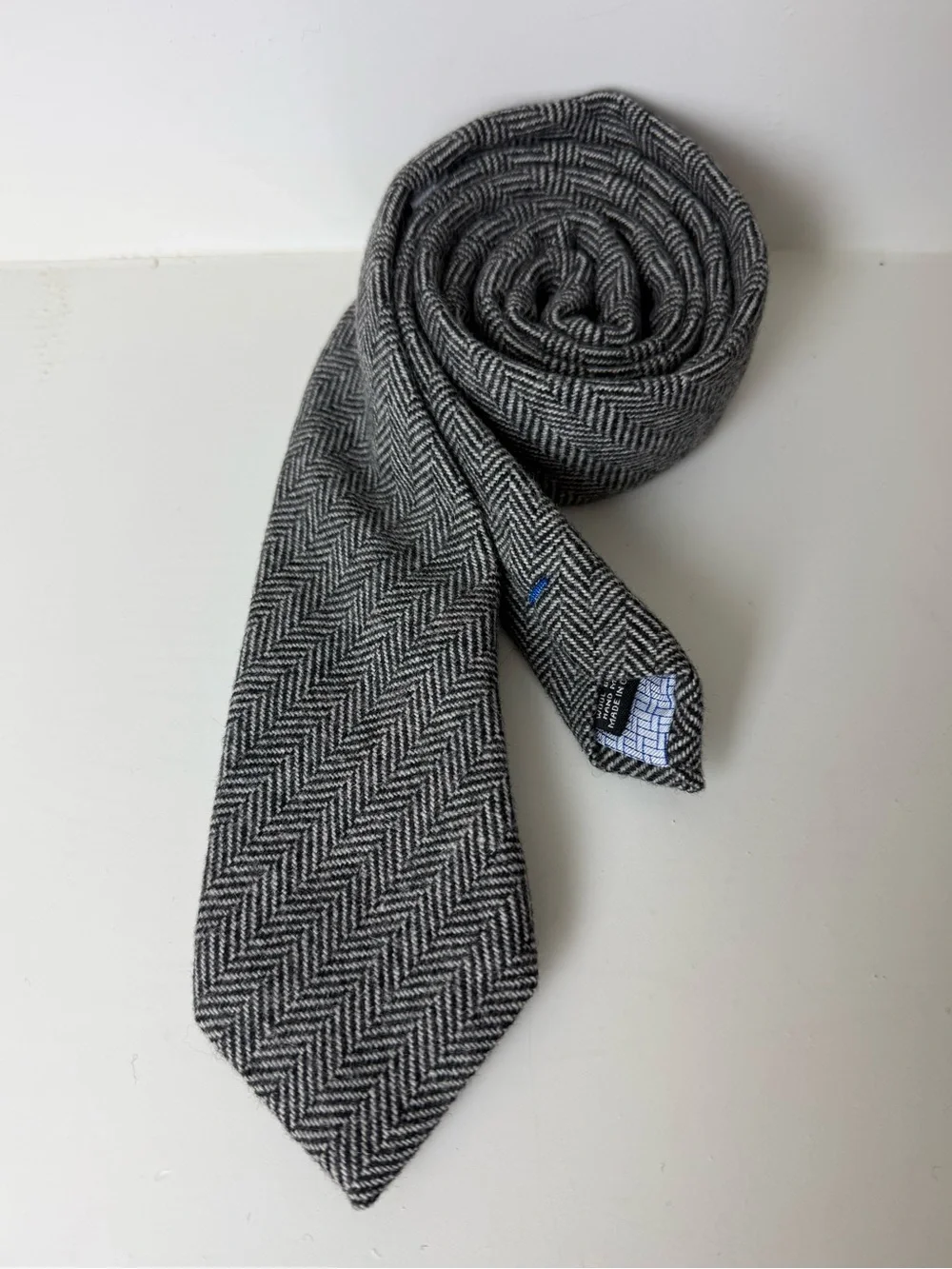 Twillory herringbone wool blend tie